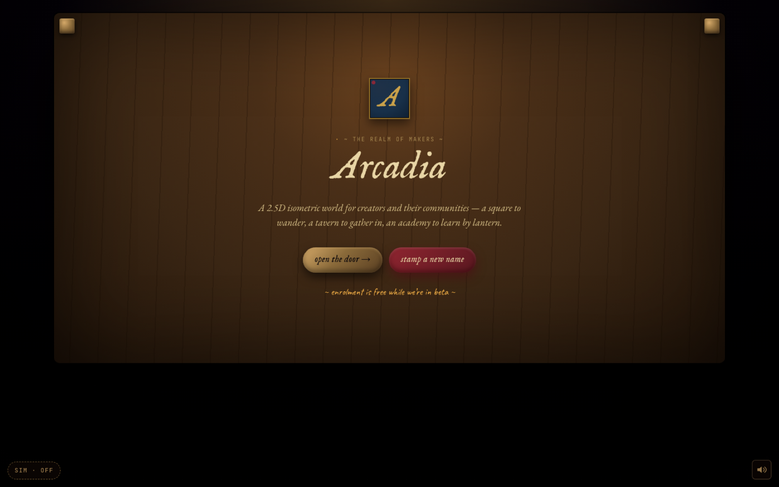 Arcadia landing: the realm of makers